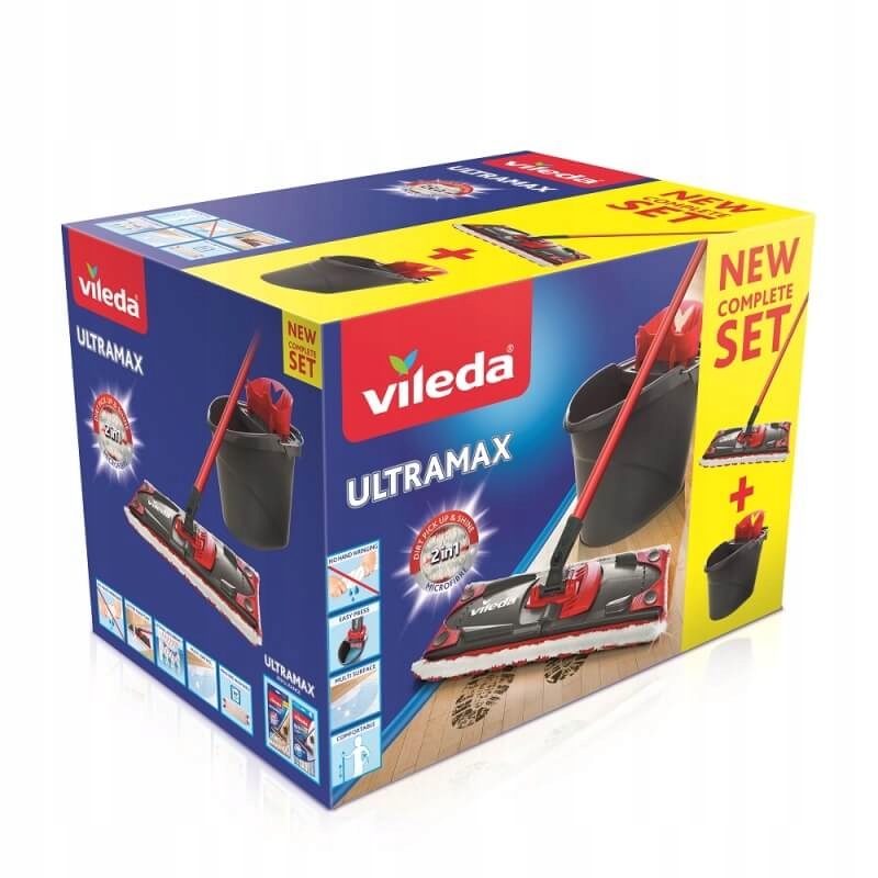 Levně Vileda plochý mop ultramax a kbelík
