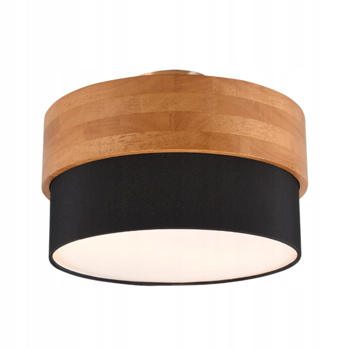 Škandinávska stropná lampa drevo čierna Trio