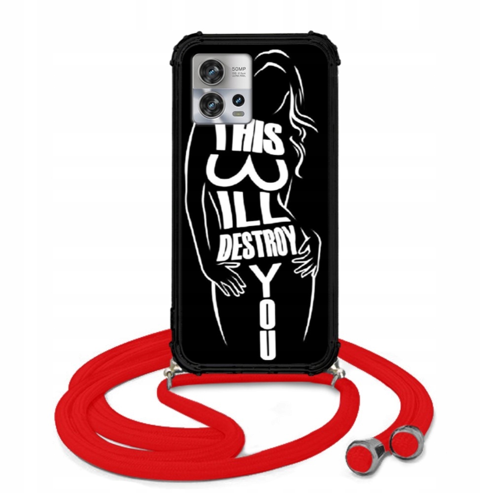 Pouzdro Crossbody Red pro Motorola Edge S30 Pro 5G Pro Mládež Hardcore vzory