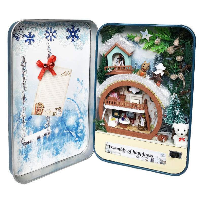 

Model Zimowego Domku do składania Puzzle 3D Led
