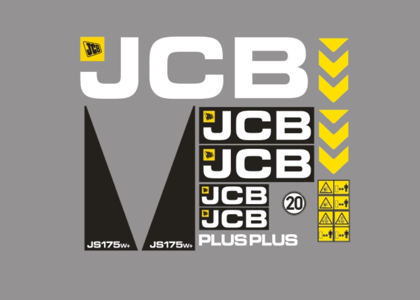 Samolepky s nálepkou Jcb JS175W+