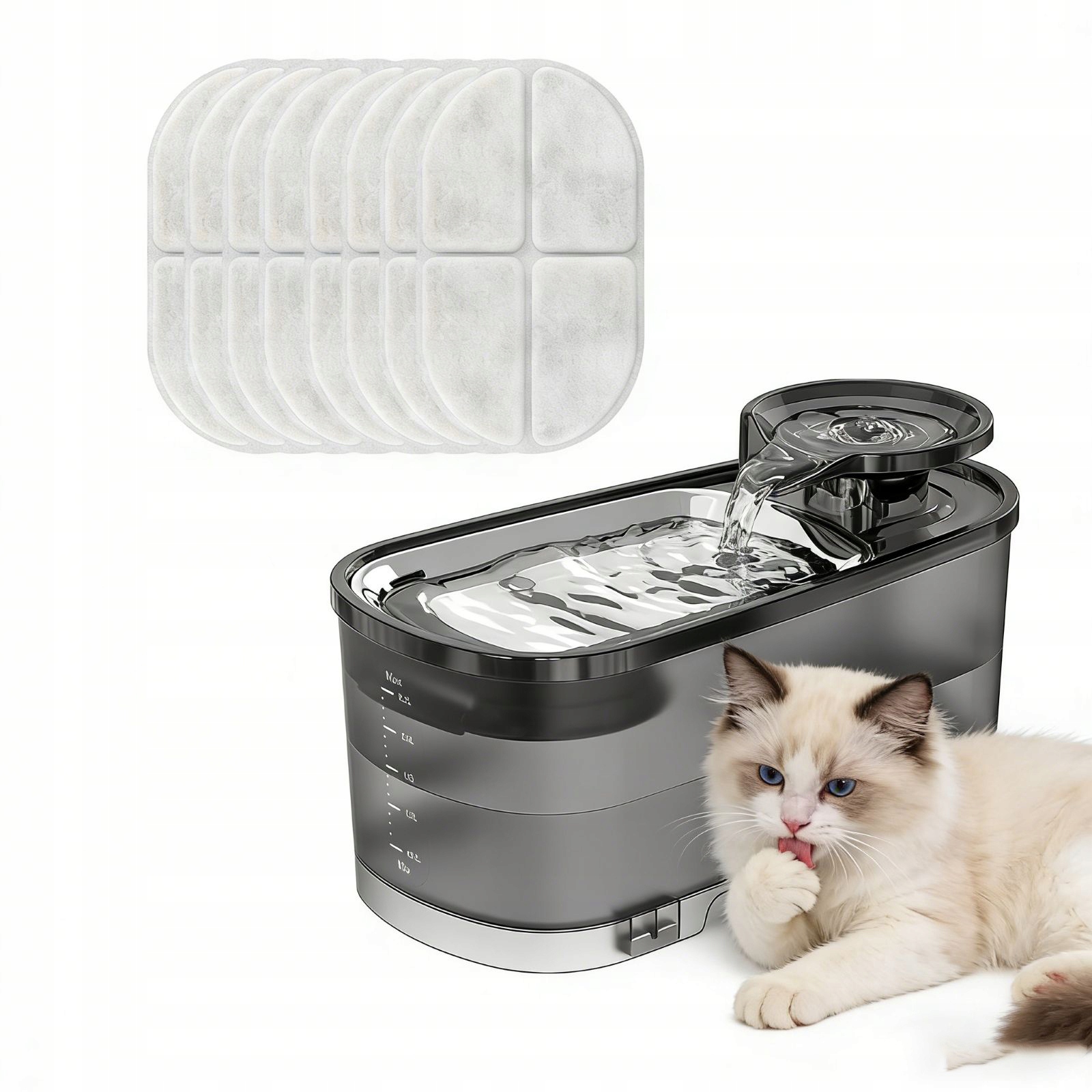 Uhlíkový Filtr Pro Misku Na Vodu Pro Kočky A Psy 8KS