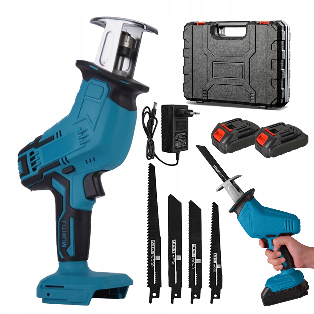 Pila Ocaska Na Kovové Dřevo Bezdrátová 21V 2x 2000 mAh Akumulátor