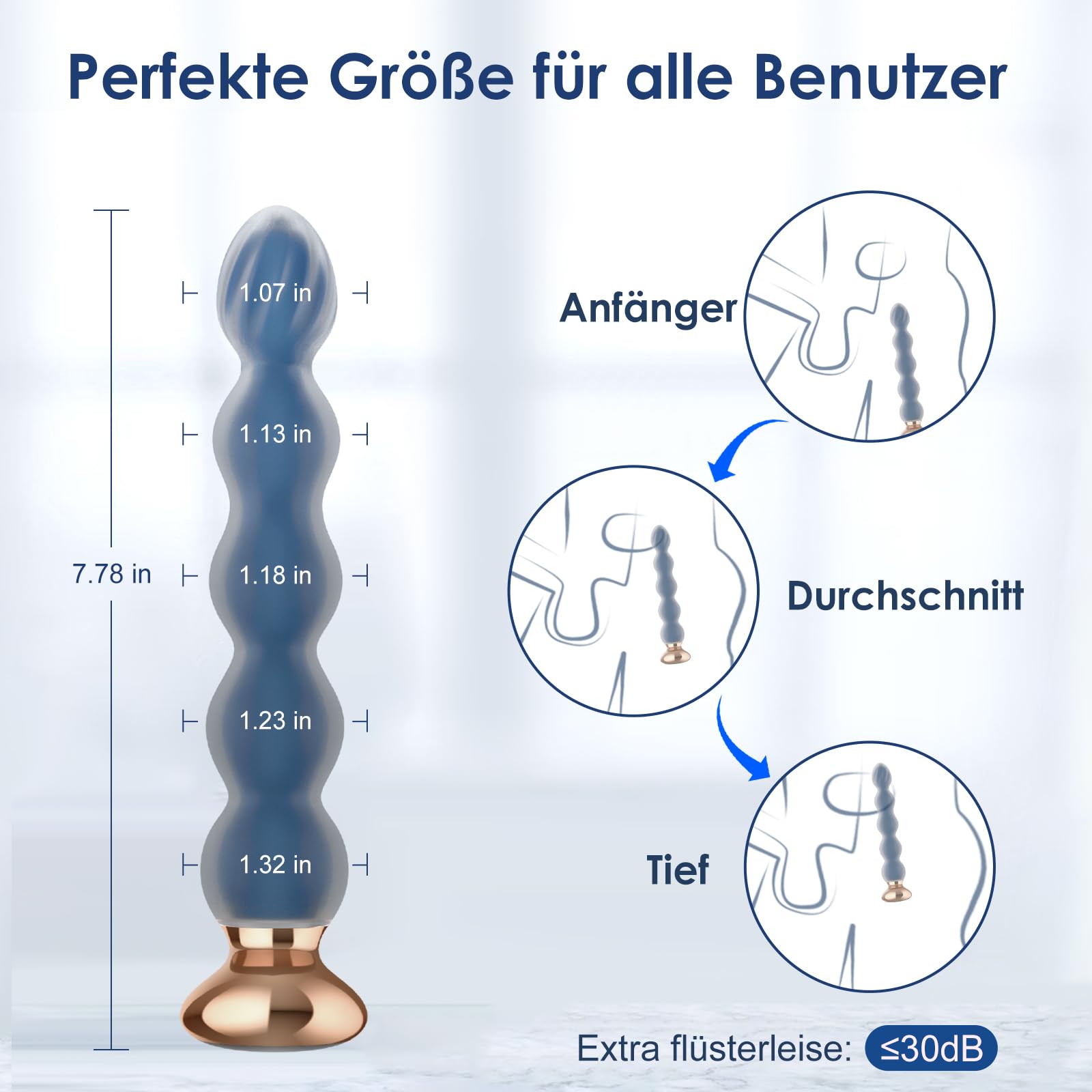 ANALVIBRATOREN Silikonowy Korek Analny Dla Kobiet i Mężczyzn Z Pilotem — miniatura 4