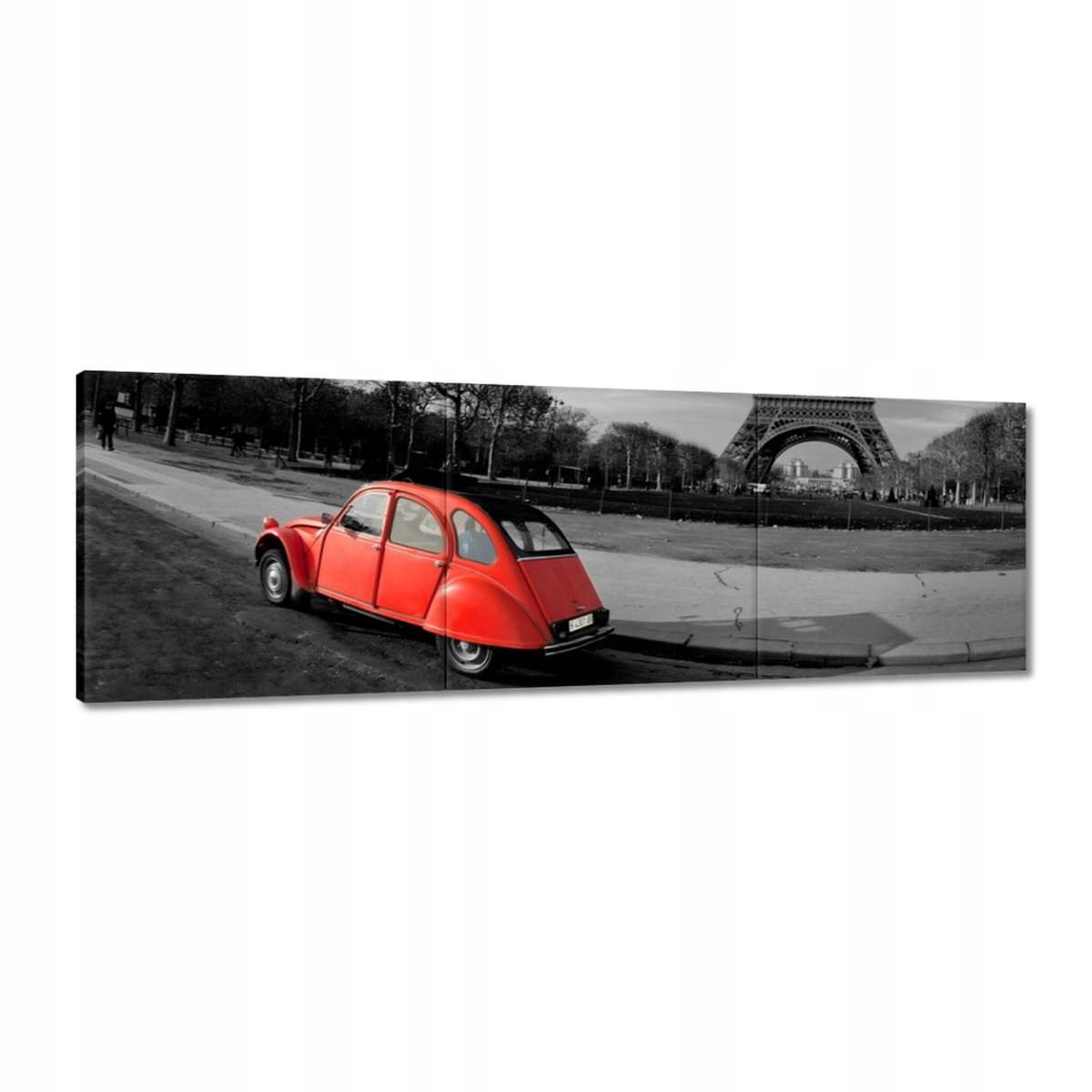Obrazy 150x50 Červené autíčko Věž