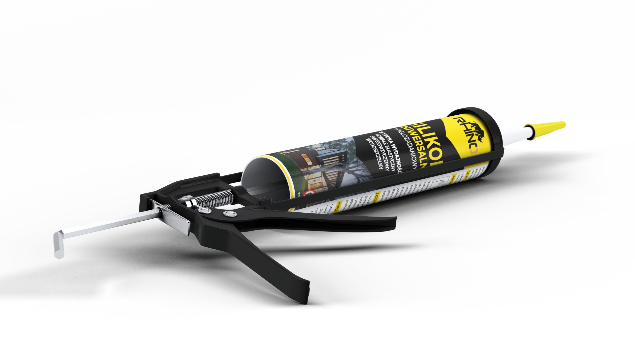 Silikon uniwersalny CZARNY 290ml elastyczny SUPER CZERŃ Kod producenta RH0053