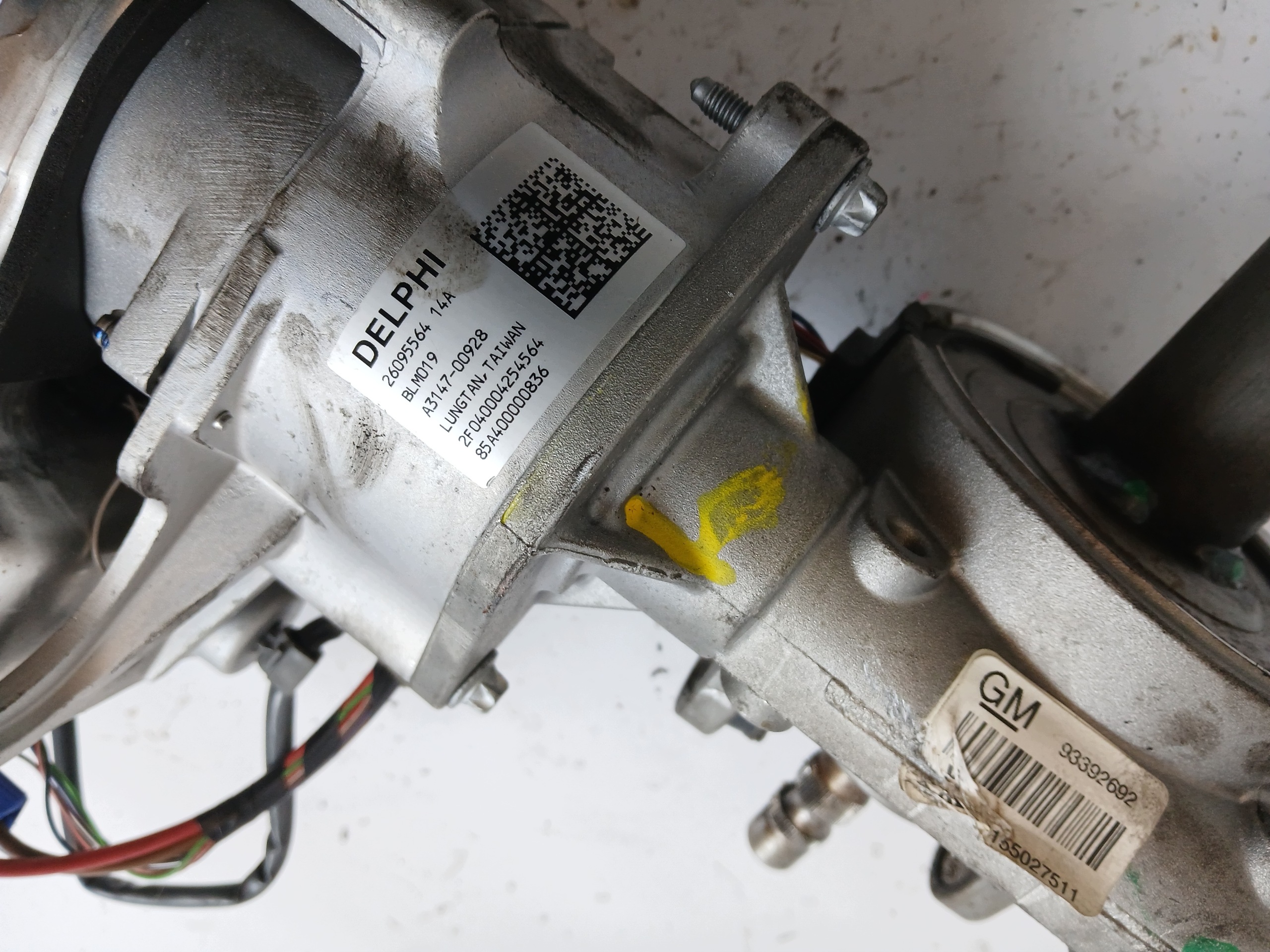 OPEL MERIVA A steering wheel rod control 93392692