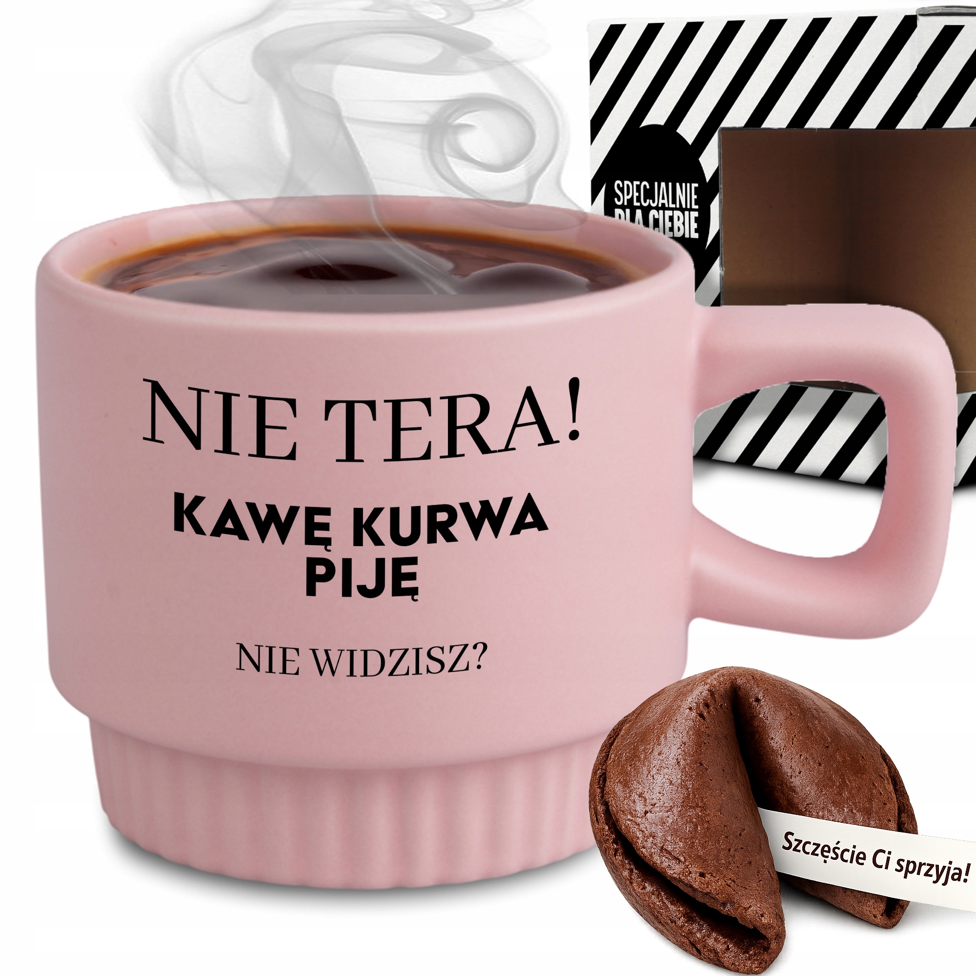 Ryhovaný Hrnček Darček Do Práce V Kancelárii Ružová Káva Ku*wa Pije Veštenie