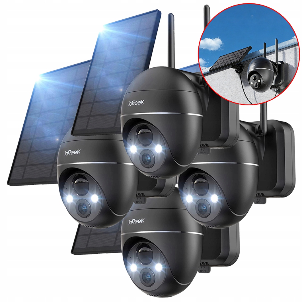 Solární Kamera Wifi Ip Venkovní Otočná Bezdrátová 2K 9000MAH 4KS