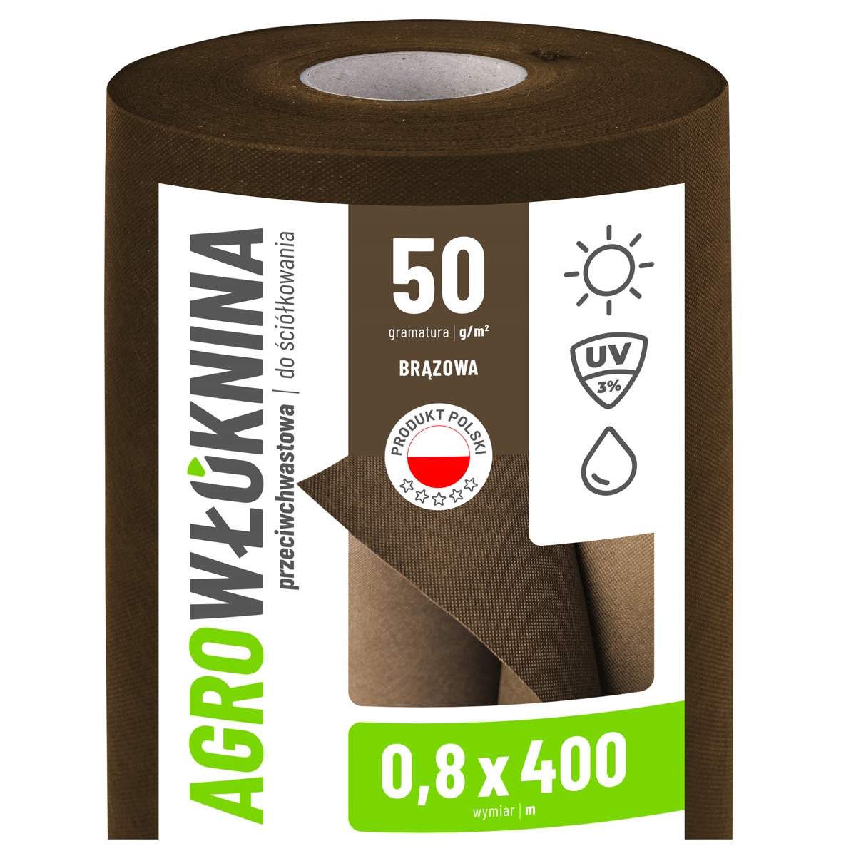 Agrotextília Hnedá 50 g/m2 Uv 0,8 m x 400 m Gf Agro