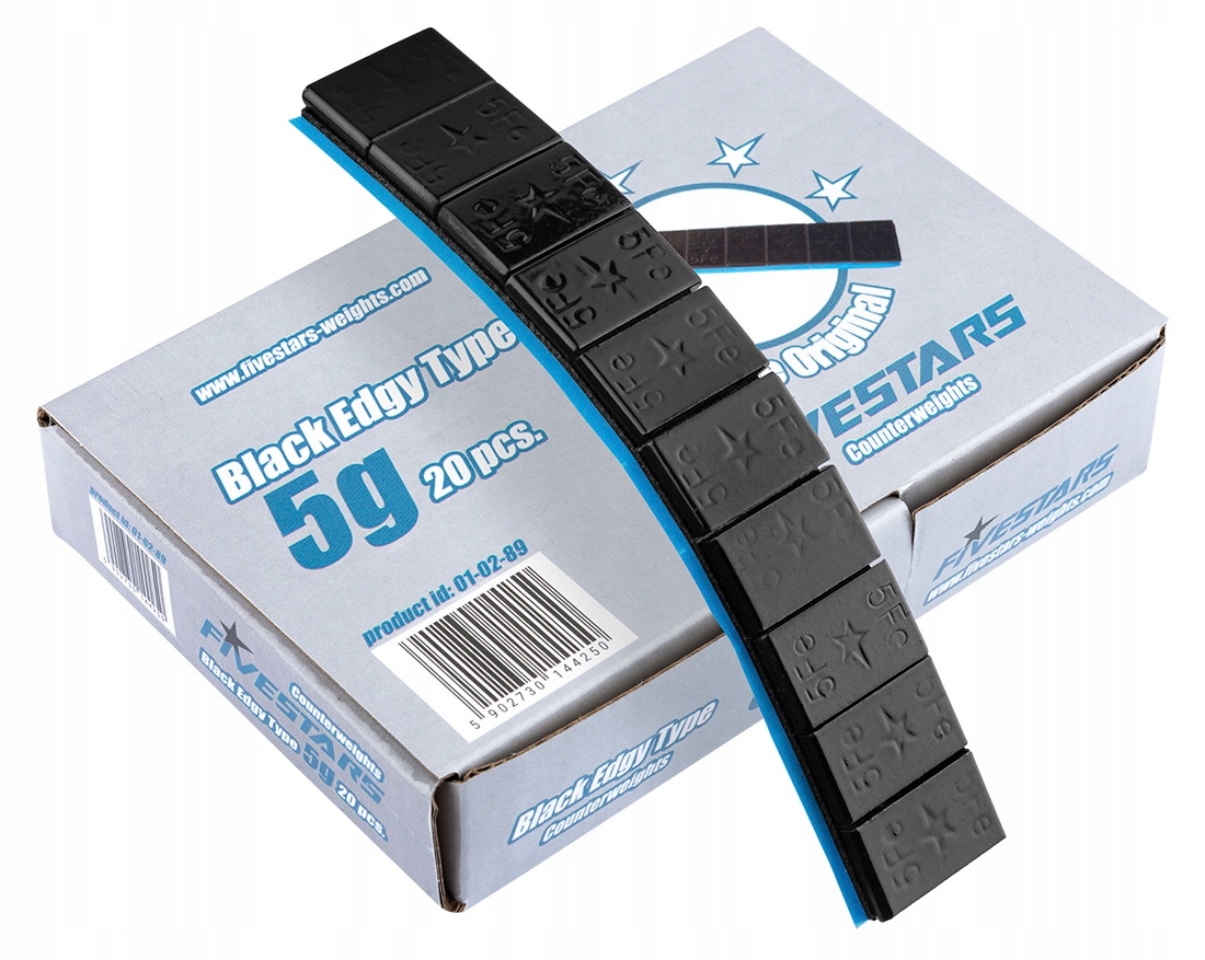 

Ciężarki stalowe klejone 5g 1kg Czarne Fivestars