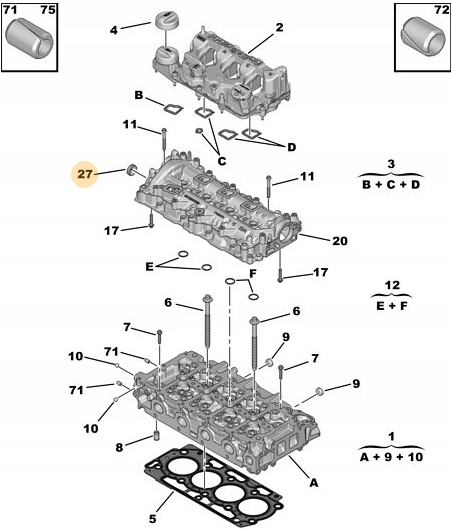 ZAŚLEPKA WAŁKA PEUGEOT CITROEN 1.5HDI 28mmx8mm OE Producent części Groupe PSA
