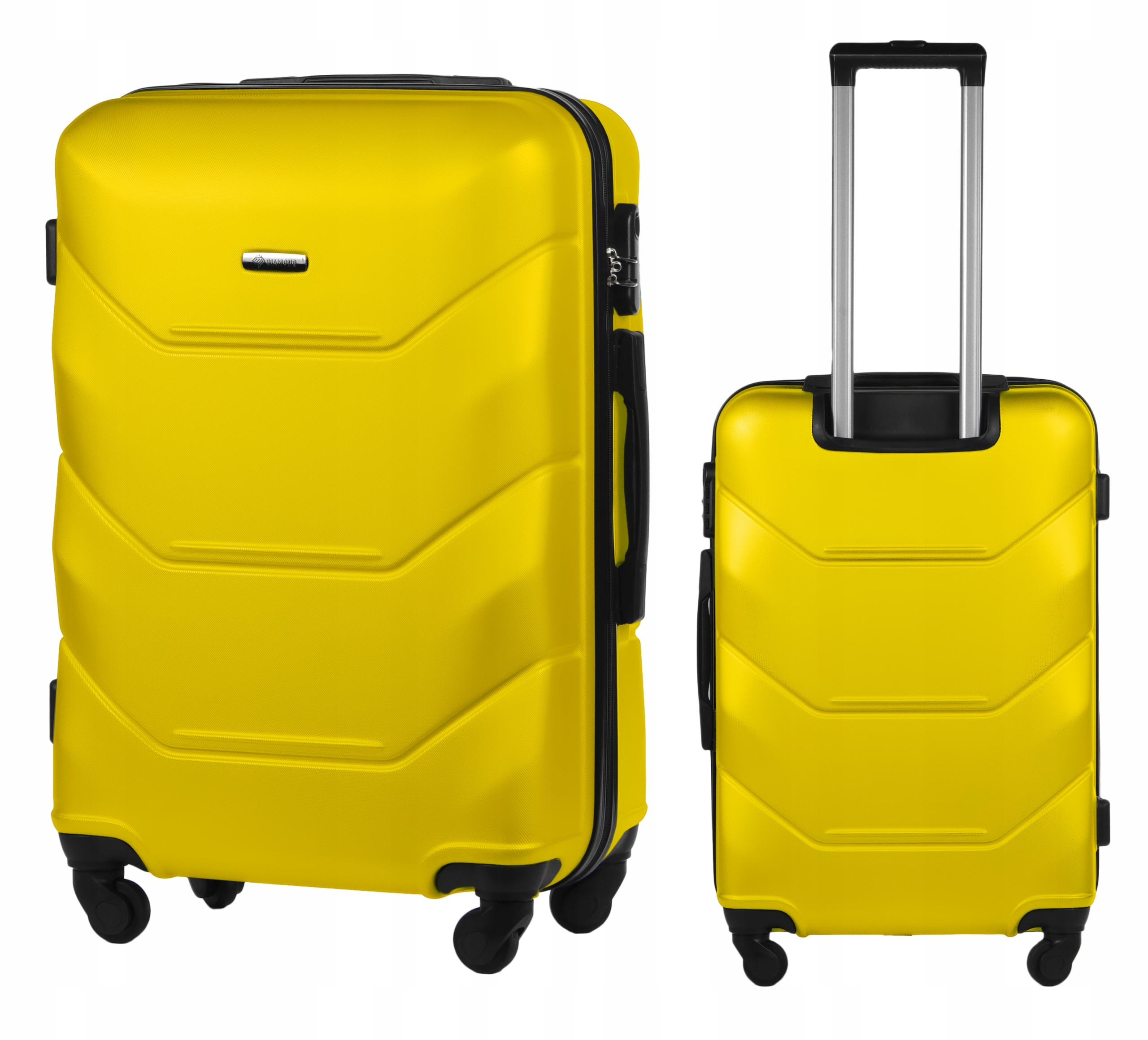 Střední Kufr Na Kolečkách Cestovní Zavazadlo Diamond Žlutý M 24" A227 Abs
