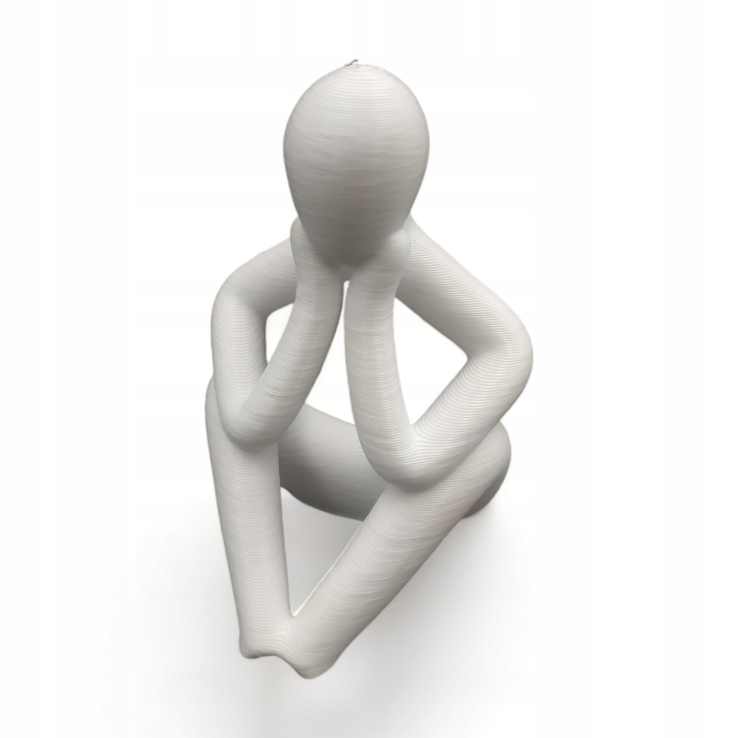 Zestaw 3x Figurka Myślicieli XXL 15 cm Dekoracje do Domu Salonu Unikat Kolor biały