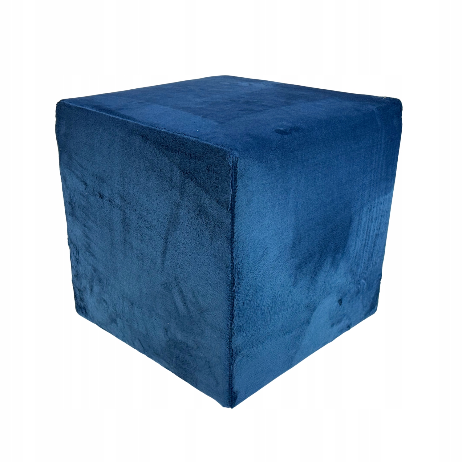 Taburet čtvercová velvet minky barva tmavě modrá