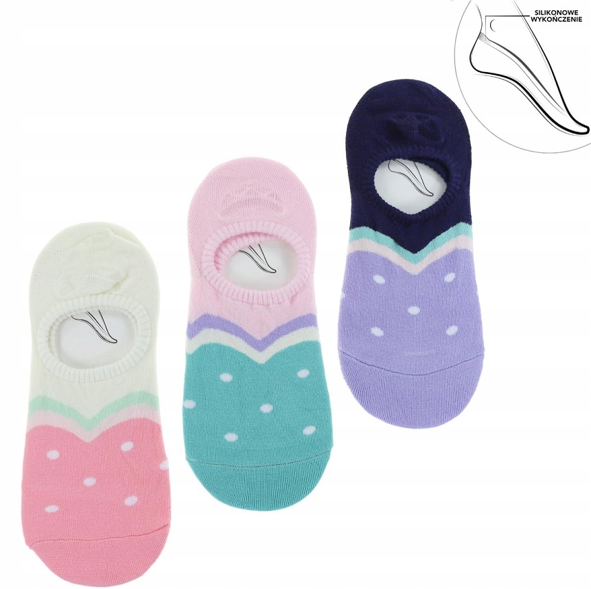 

3x Stopki baleriny silikon Moraj sneakers 35-38