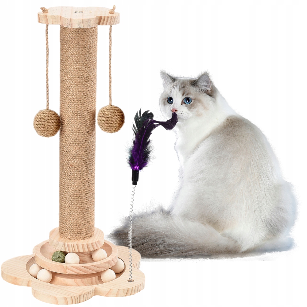 Levně Nízký škrabák, škrabací sloupek, věž do 44.5 cm hračka