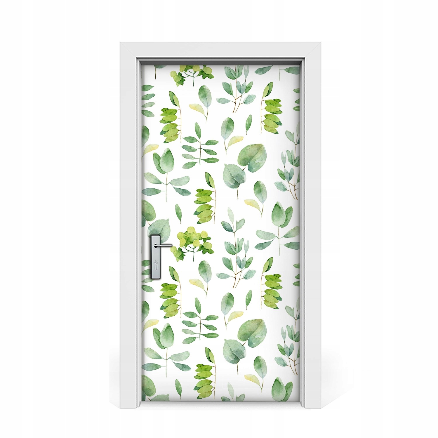

Naklejka na drzwi Akwarela liście zielone 95x205