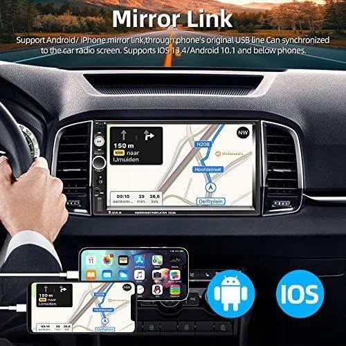Radio samochodowe Car Play ANDROID/iOS Bt Gps 2-DIN Podofo SH4AMPOD