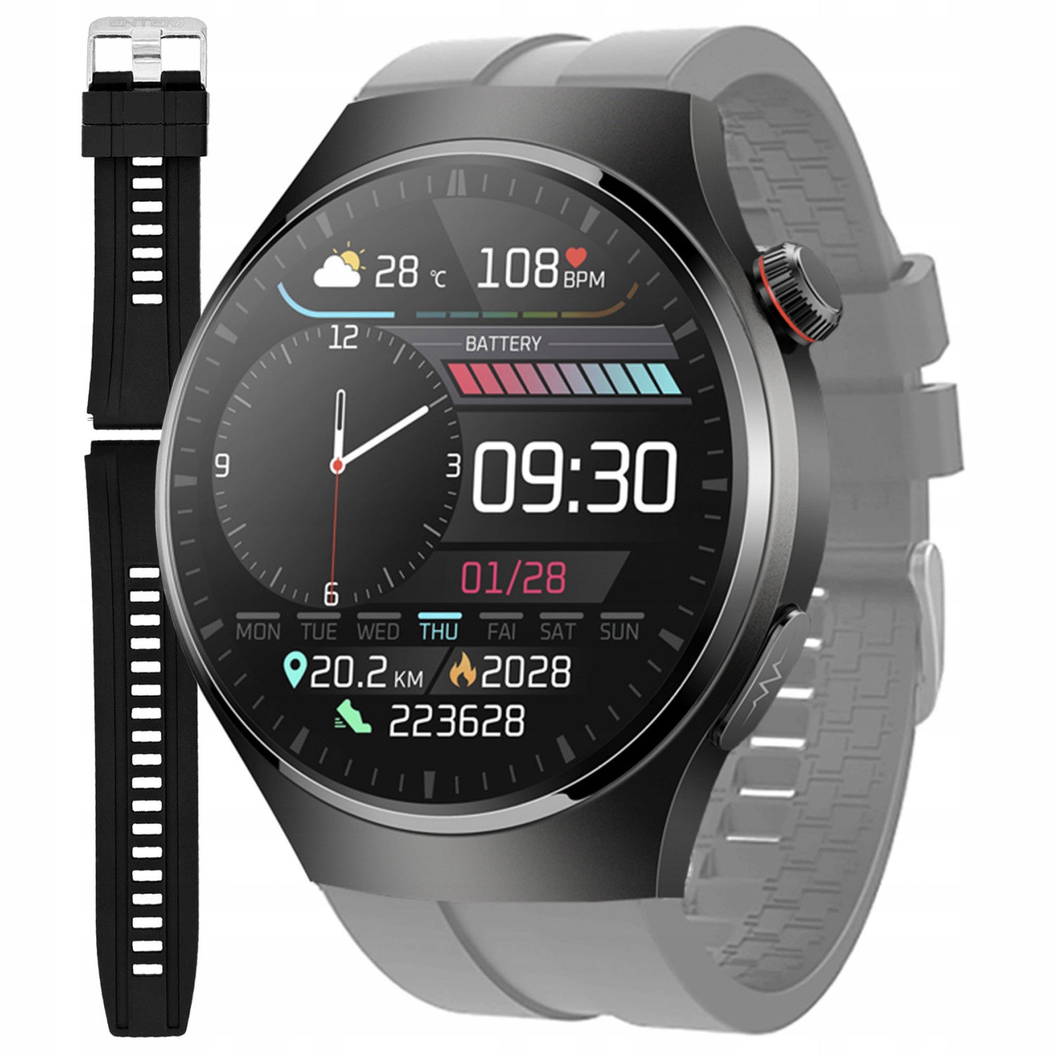 Chytré Hodinky Pánské Hodinky Enter Ekg Měření Cukru Puls Tlak Hovoru Pl