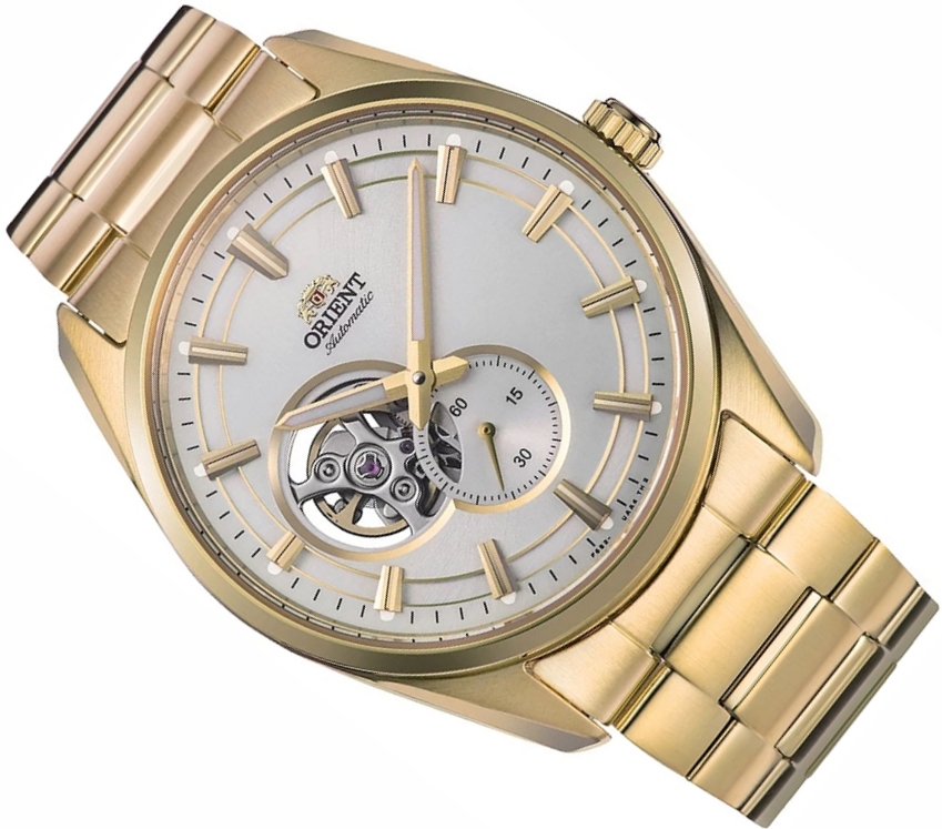 Premiéra! Zlaté Pánské Hodinky Orient RA-AR0007S30B Automat Safír Openheart