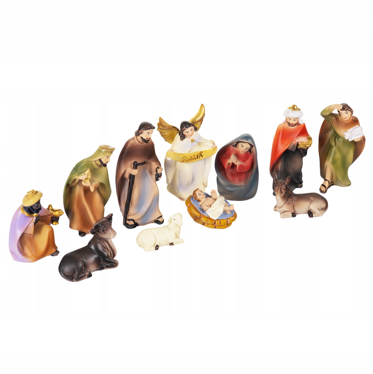 Małe FIGURKI do szopki ZESTAW figurek Św. Rodzina Trzej Królowie Anioł Marka J&S