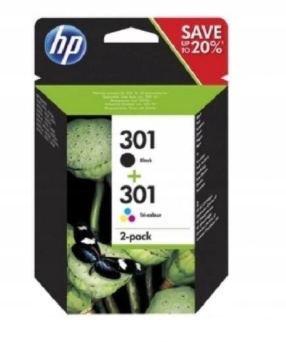 Hp, atrament 301 301, čierny a farba