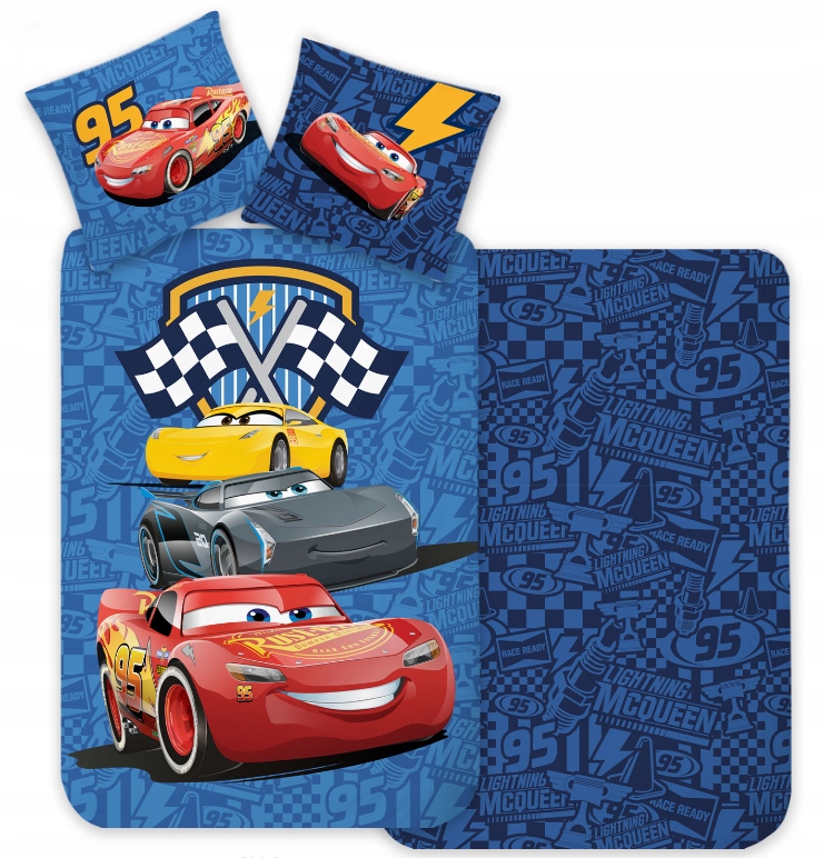 Pościel Dziecięca 140x200 Samochody Auta Zygzak Mcqueen Cars