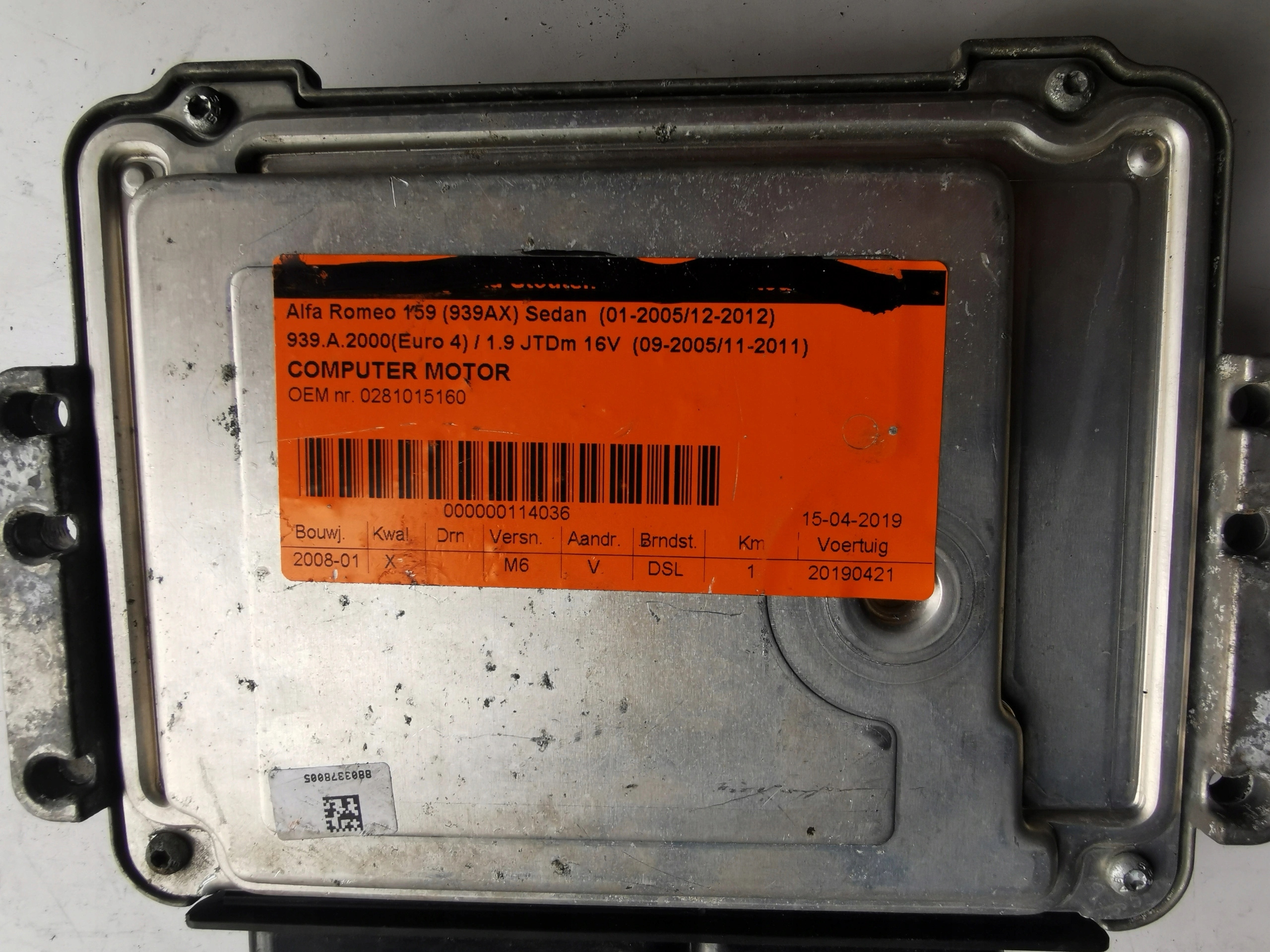 ALFA ROMEO 159 1.9JTD 0281015160 51847392 computer
