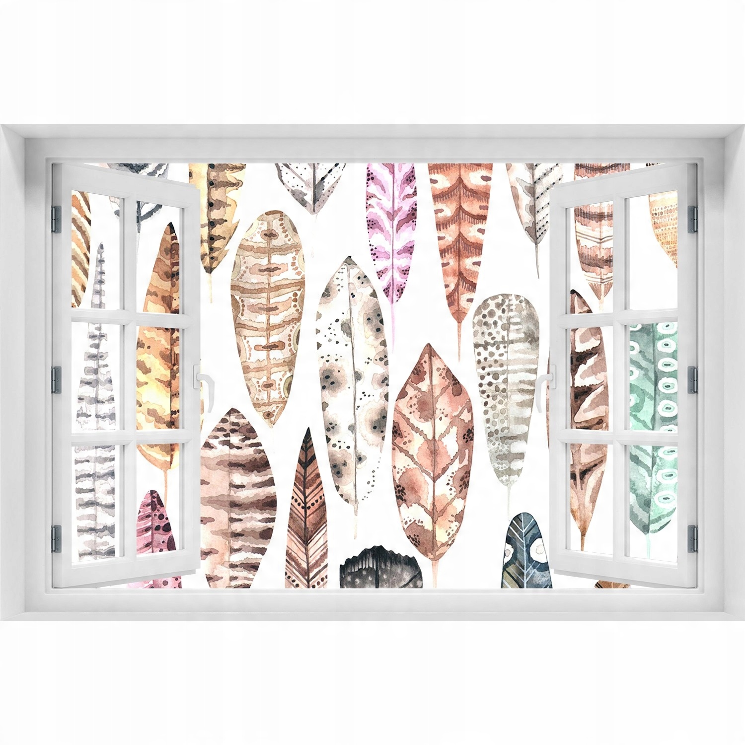 

Fototapeta Naklejka 3D Okno Kolorowe pióra 120x80