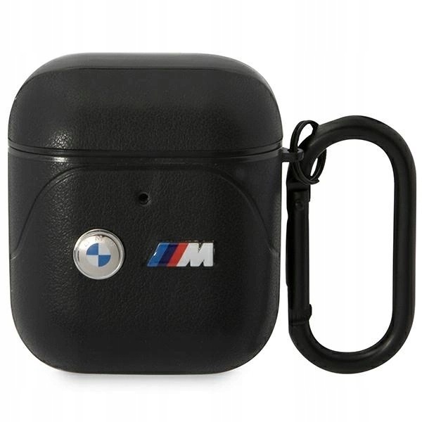 Etui Bmw Leather Curved Line na AirPods 1/2 czarne