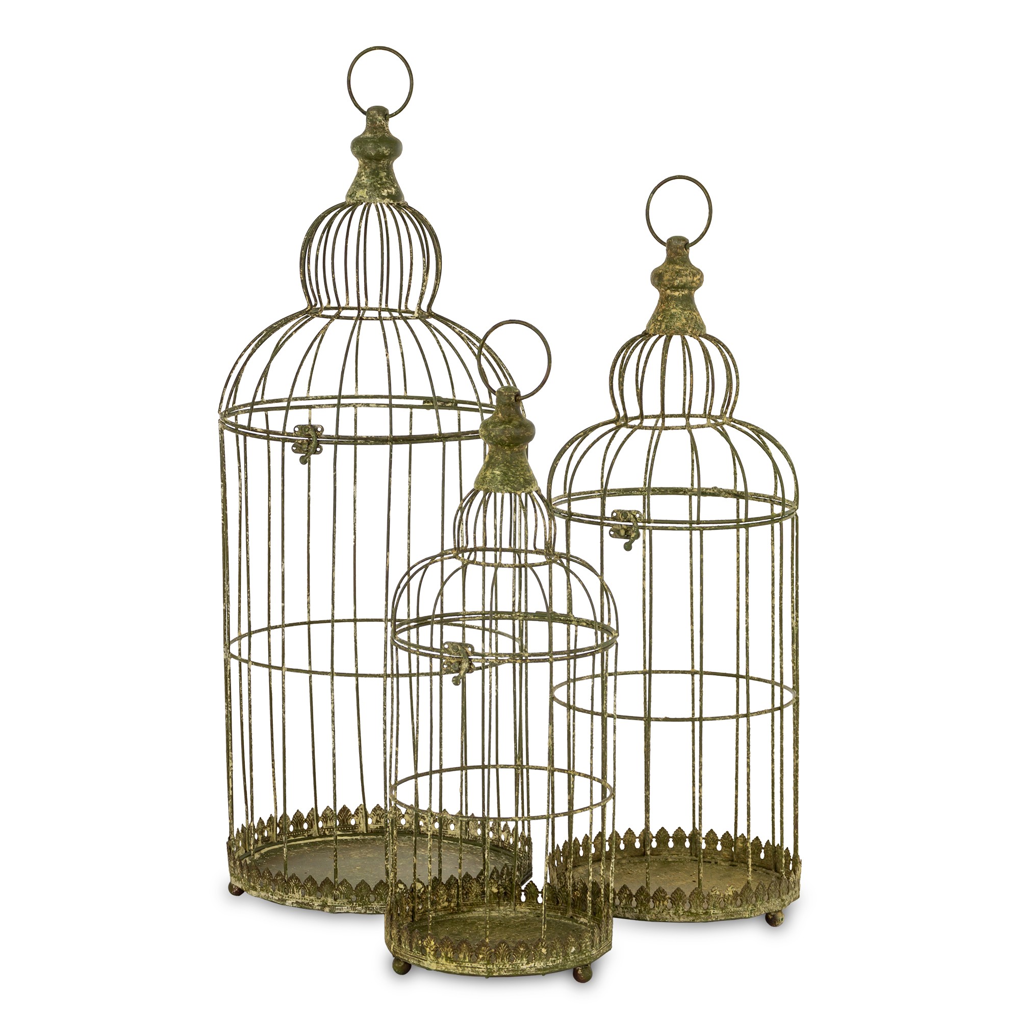 Dekoratívna Klietka, Komplet, Retro, Ako Darček, 3 Kusy, Zlatá