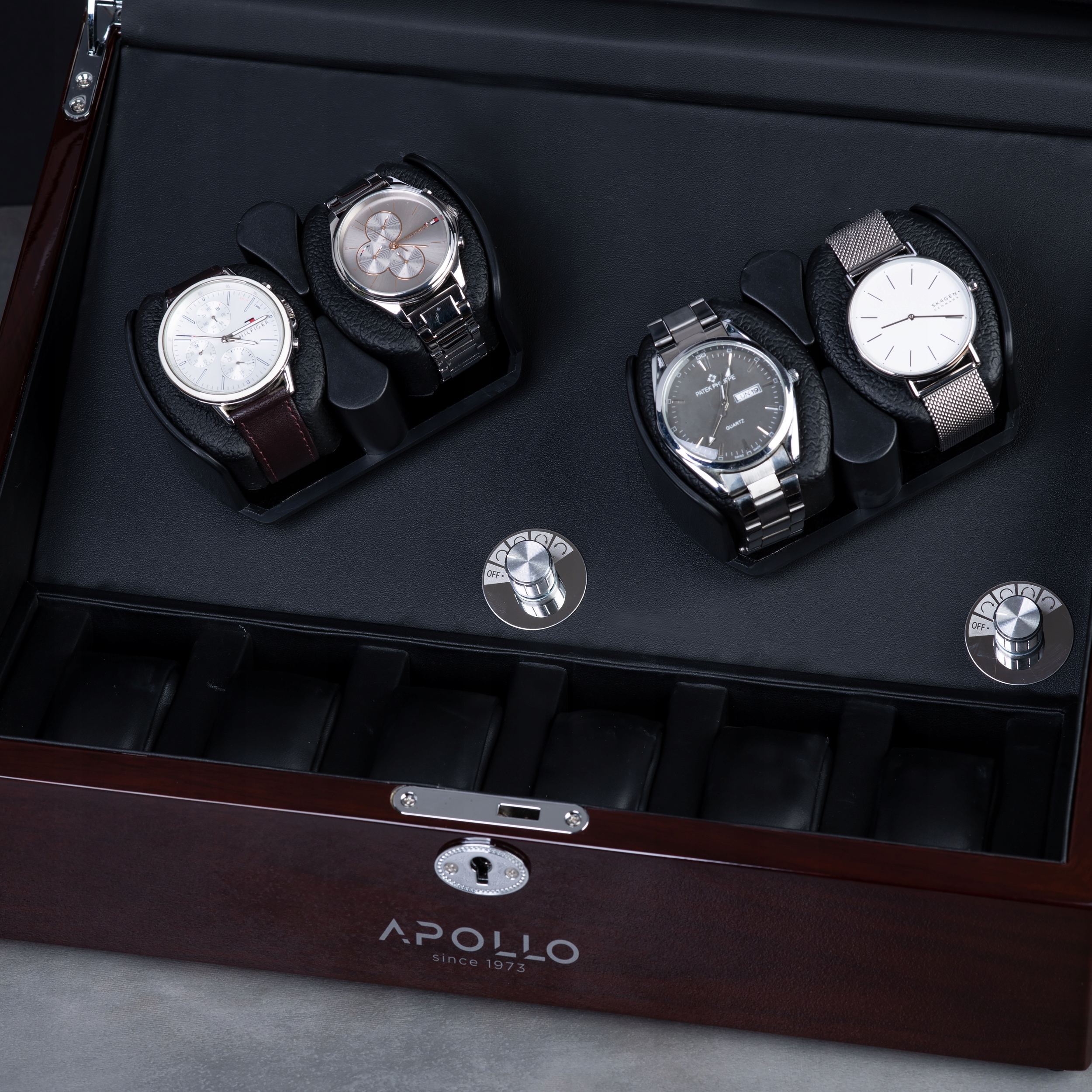Rotomat Apollo Na 4+6 Zegarków Premium Since 1978 Kolor brązowy
