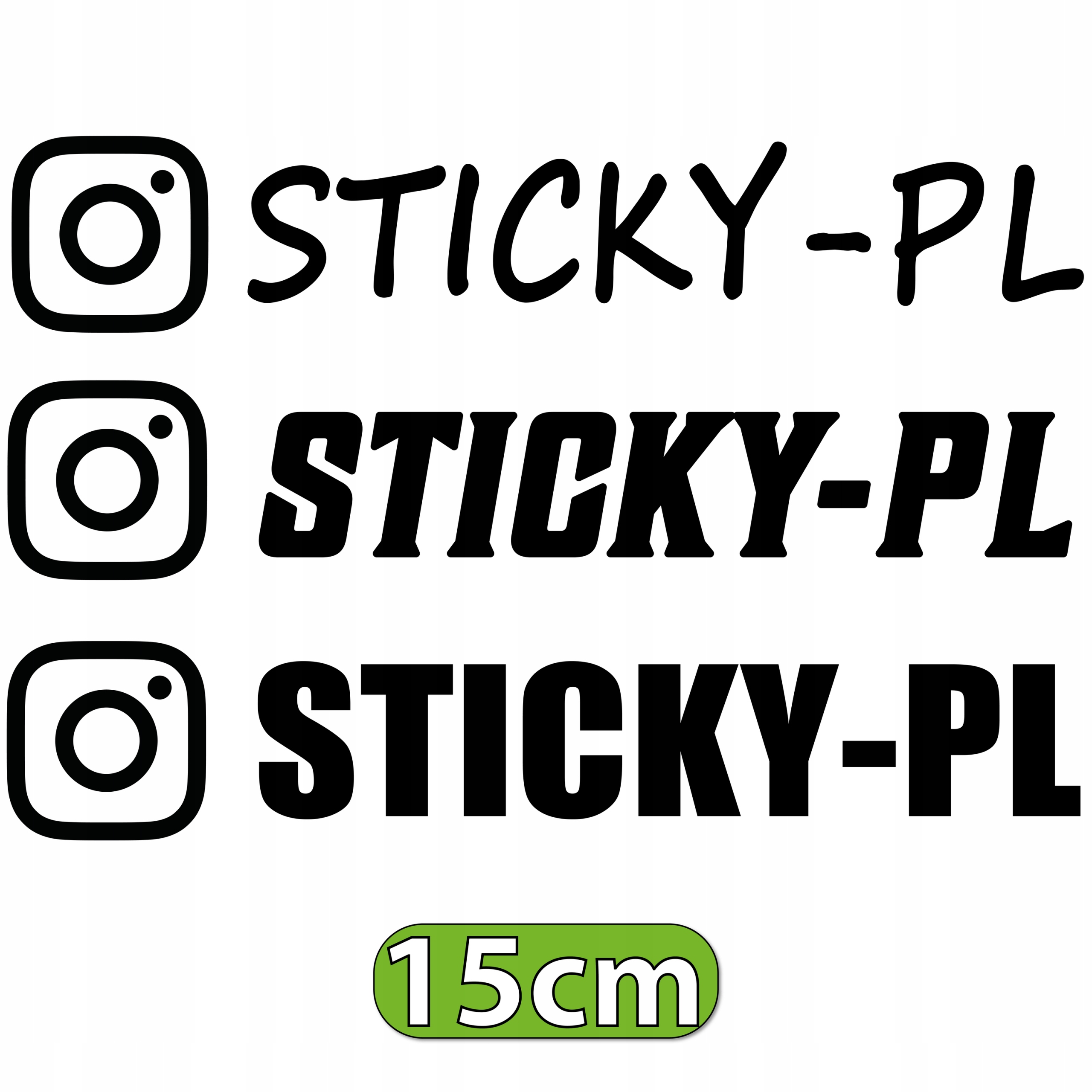 

Naklejki Nick Instagram na motocykl auto 15 cm