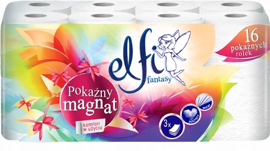 

Papier toaletowy Elfi Biały 16 rolek 3W.