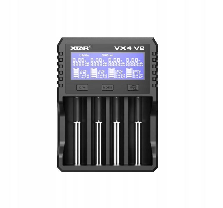 Nabíječka akumulátorů Li-ion 1,5V/3,6/3,7V/Li-FePO4/Ni-MH Xtar VX4 v2