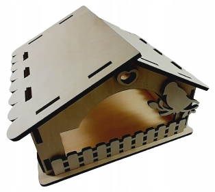 Krmítko Budka Domeček Pro Ptáky Překližka 6 mm