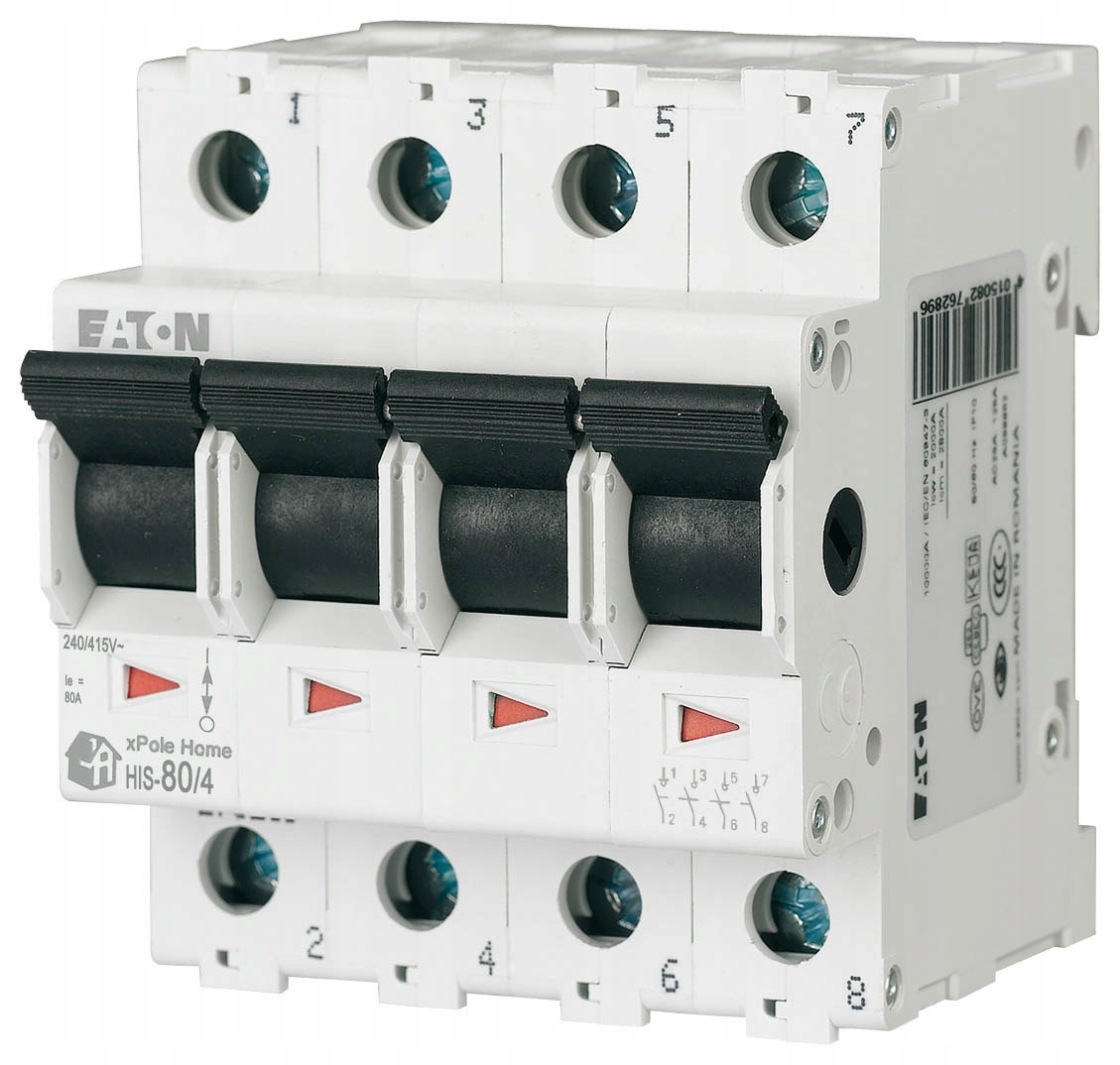 Hlavní (izolační) odpojovač 80A, 4-pólový HIS-80/4