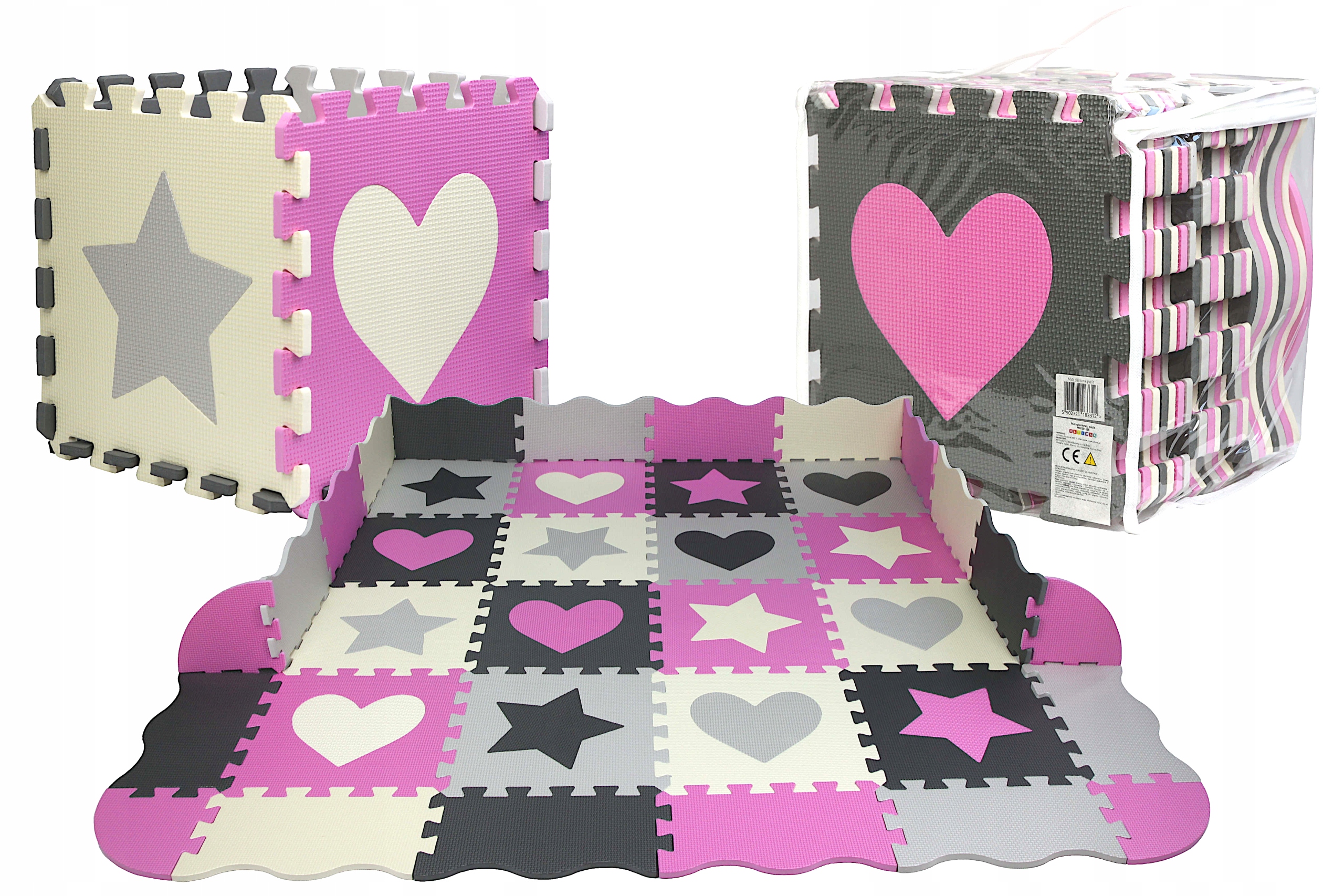 

Puzzle Piankowe Duża Mata Edukacyjna Kojec 3w1 XXL
