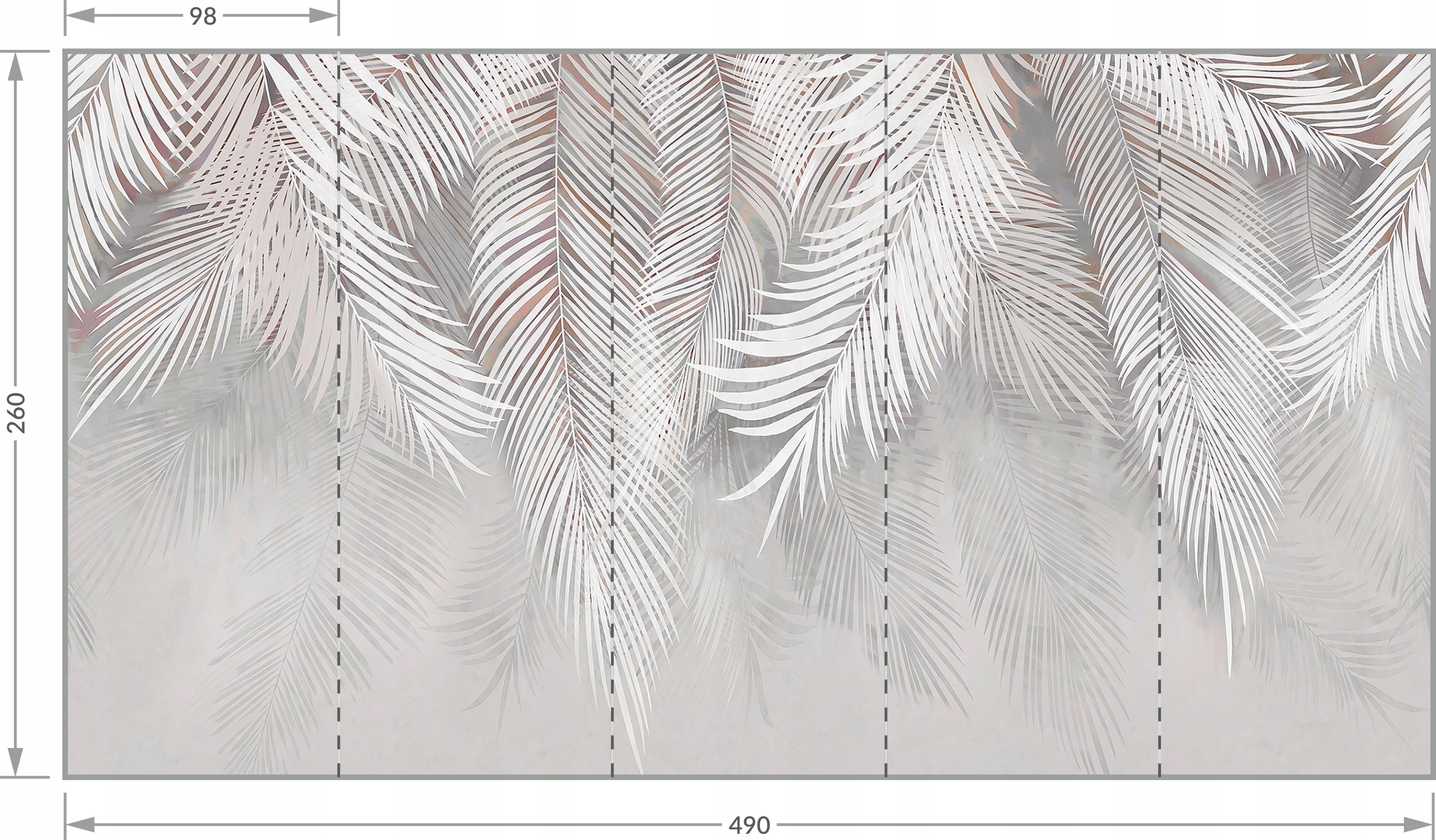 Fototapeta WISZĄCE LIŚCIE PALMY 490x260 04 W Orientacja pozioma