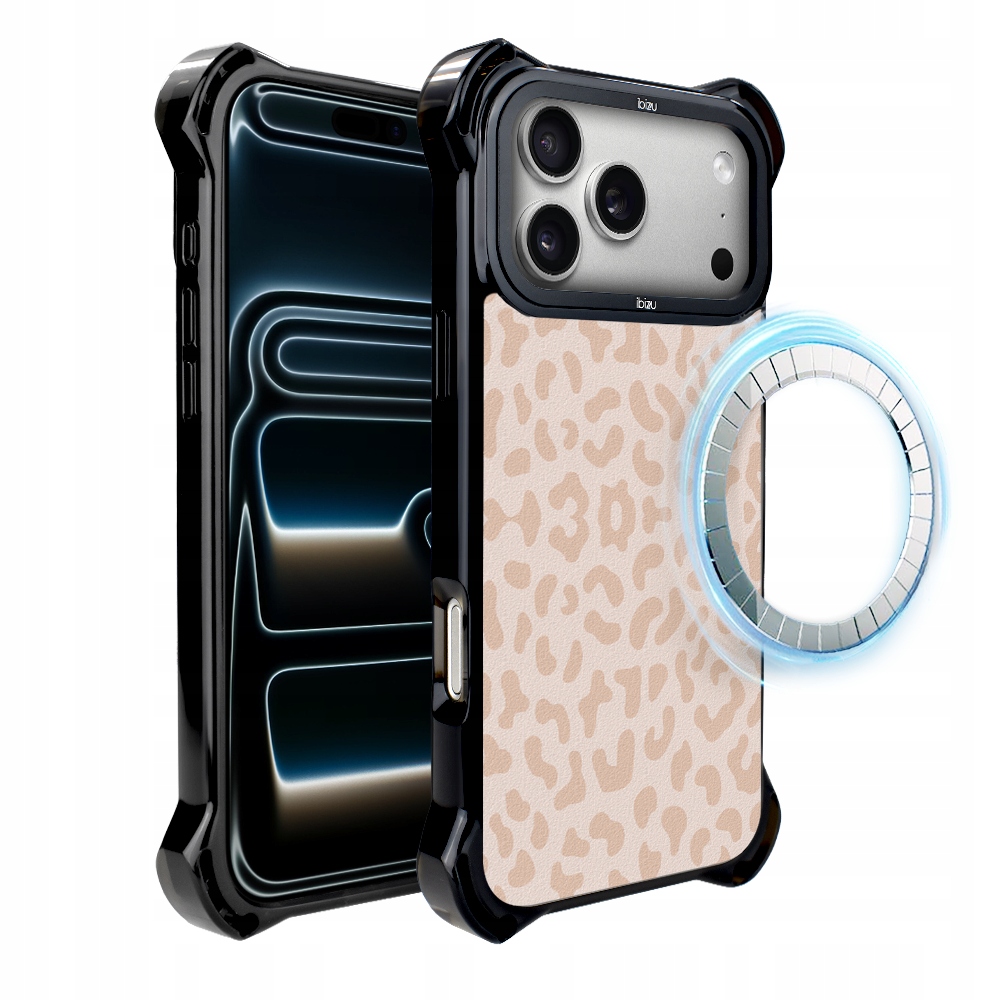 Pouzdro Ibizu DropGuard Ultra pro iPhone 17 Pro Max s MagSafe, leopardí potisk