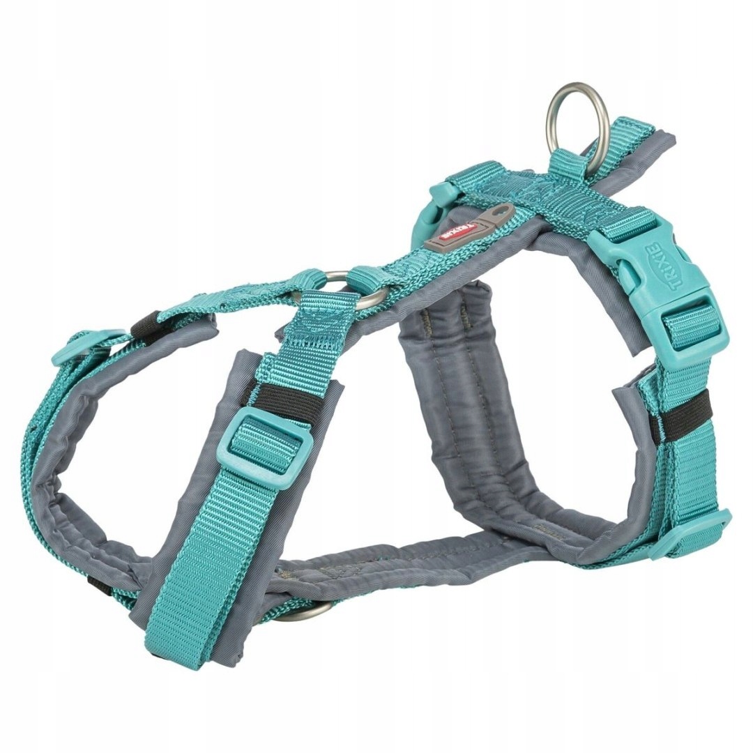 Postroj pro psa Trixie Premium Trekking Grafit Světle modrý L