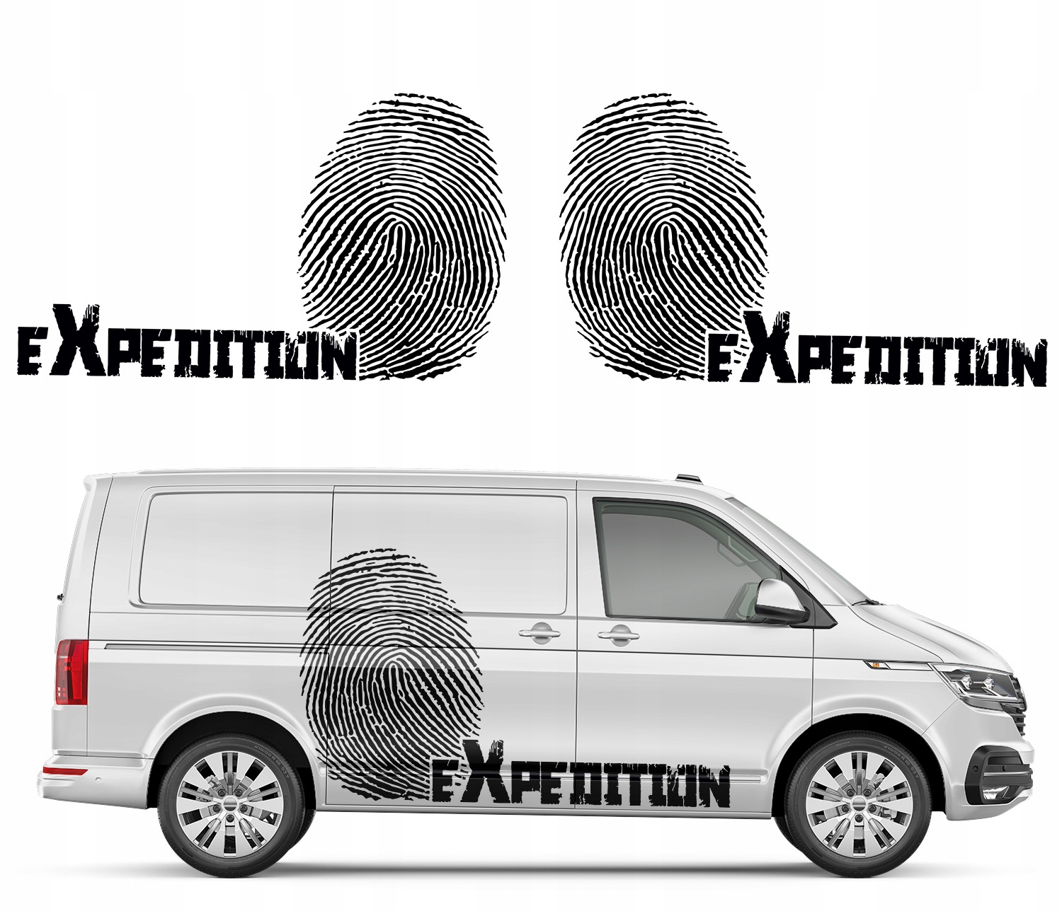 2X Samolepka Auto Expedition Otisk 208x125 cm