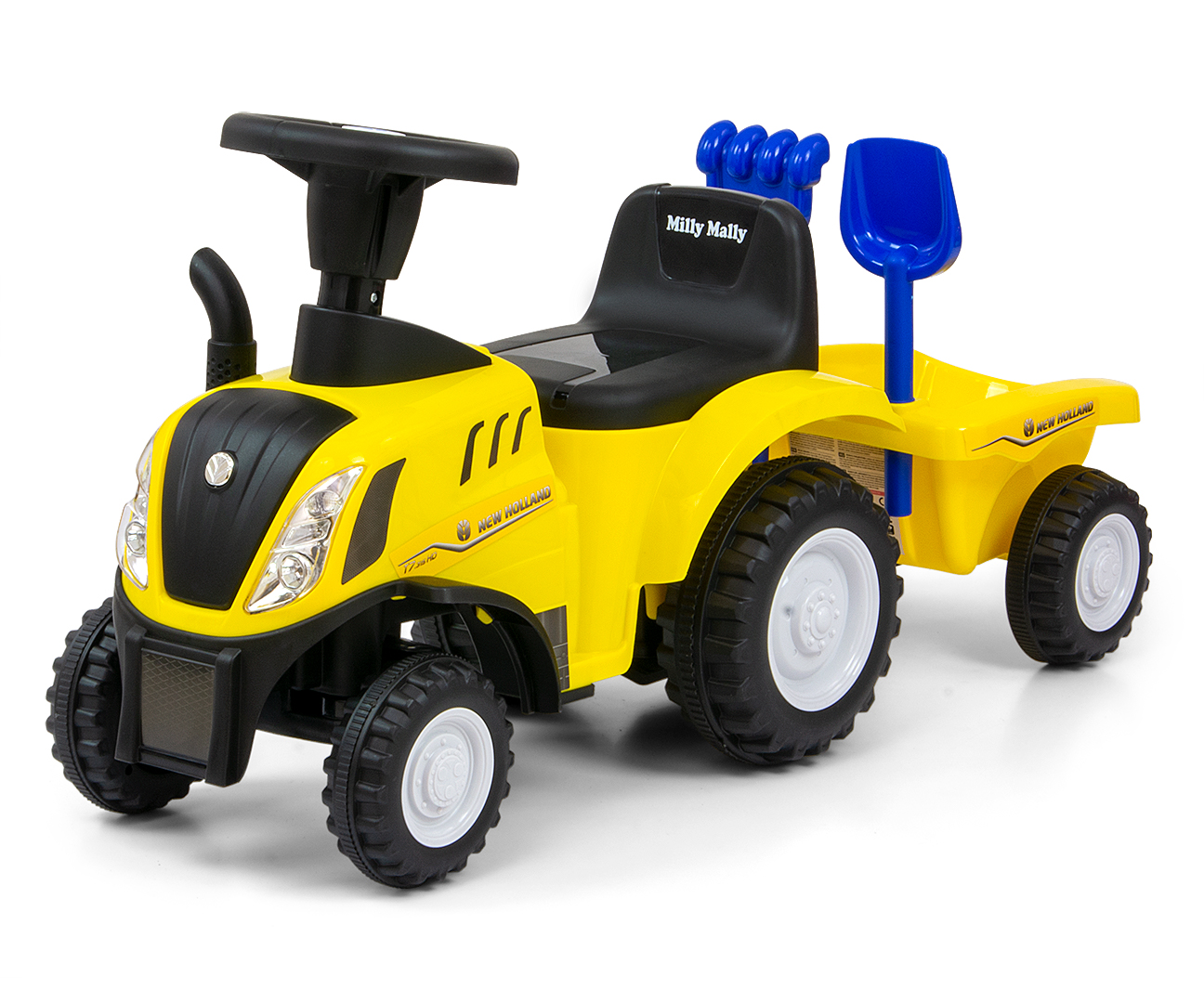 Jeździk traktor z przyczepką dla dzieci New Holland Traktor Milly Mally
