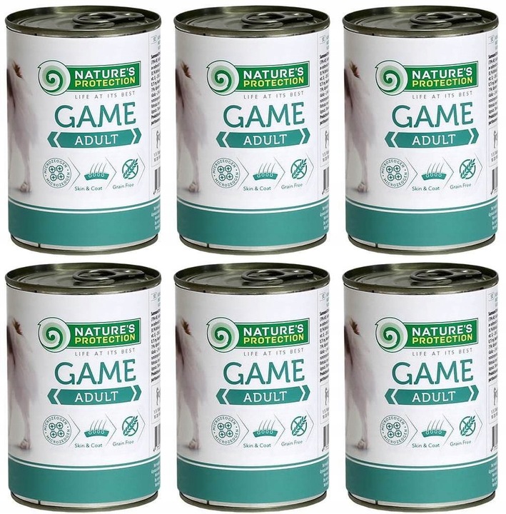 Levně Nature's Protection Adult Game Zvěřina 6 x 400 g