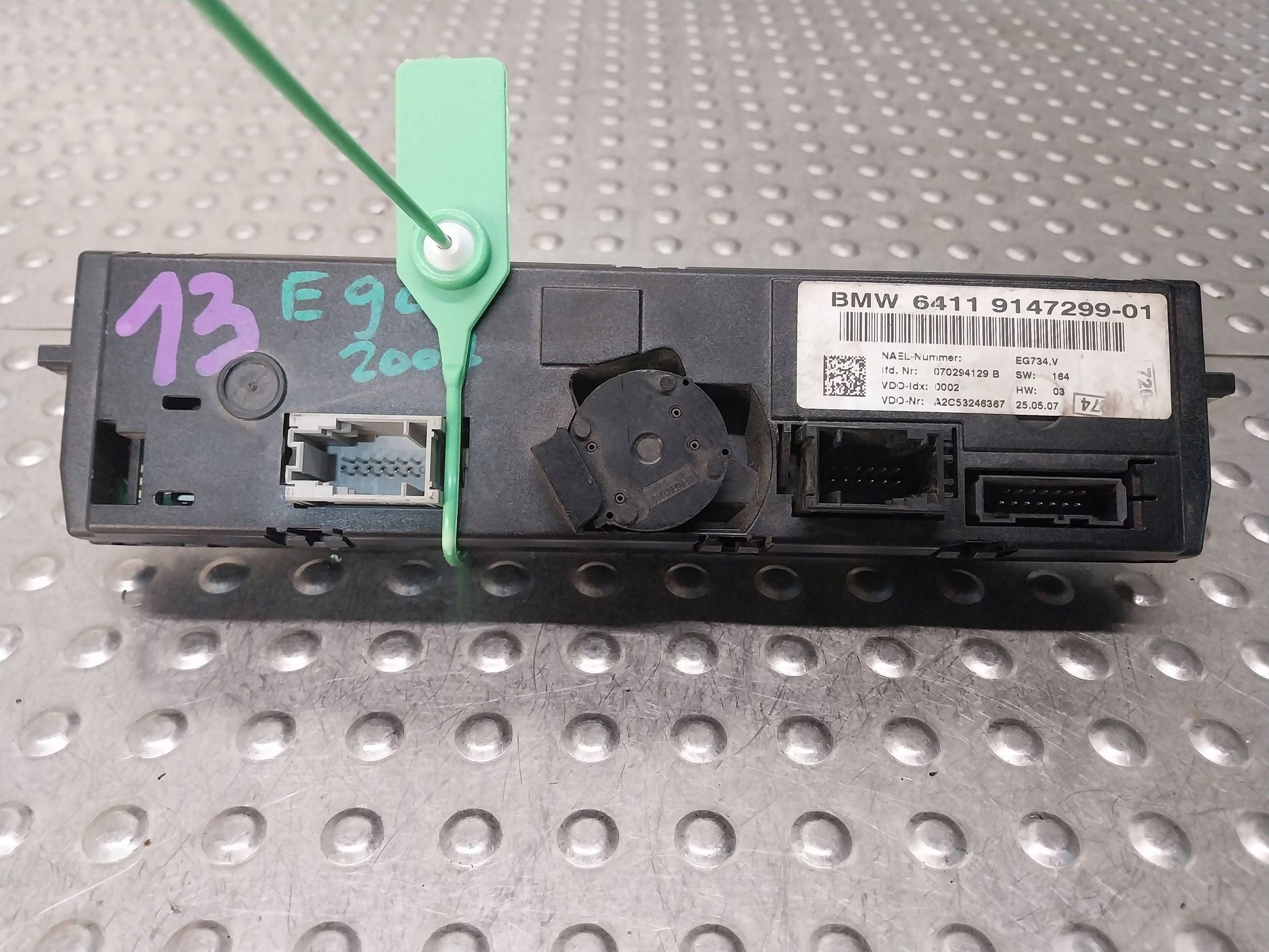 PANEL Bedienteil des lüfters klimaanlage 9147299 BMW E81 E82 E87 E88 E90 E93