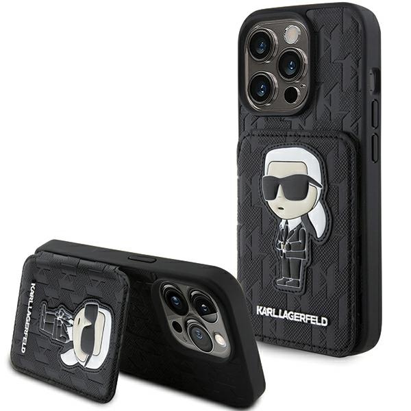Pouzdro Karl Lagerfeld KLHCP15LSAKKNSCK iPhone 15 Pro 6.1" černá/černá hardca