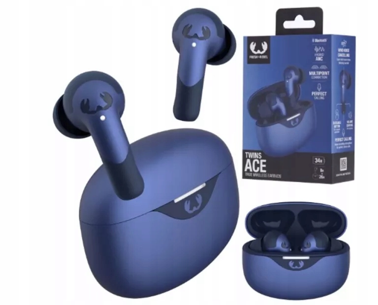 Fresh 'n Rebel Słuchawki Bezprzewodowe Dokanałowe Z Anc Twins Ace True Blu