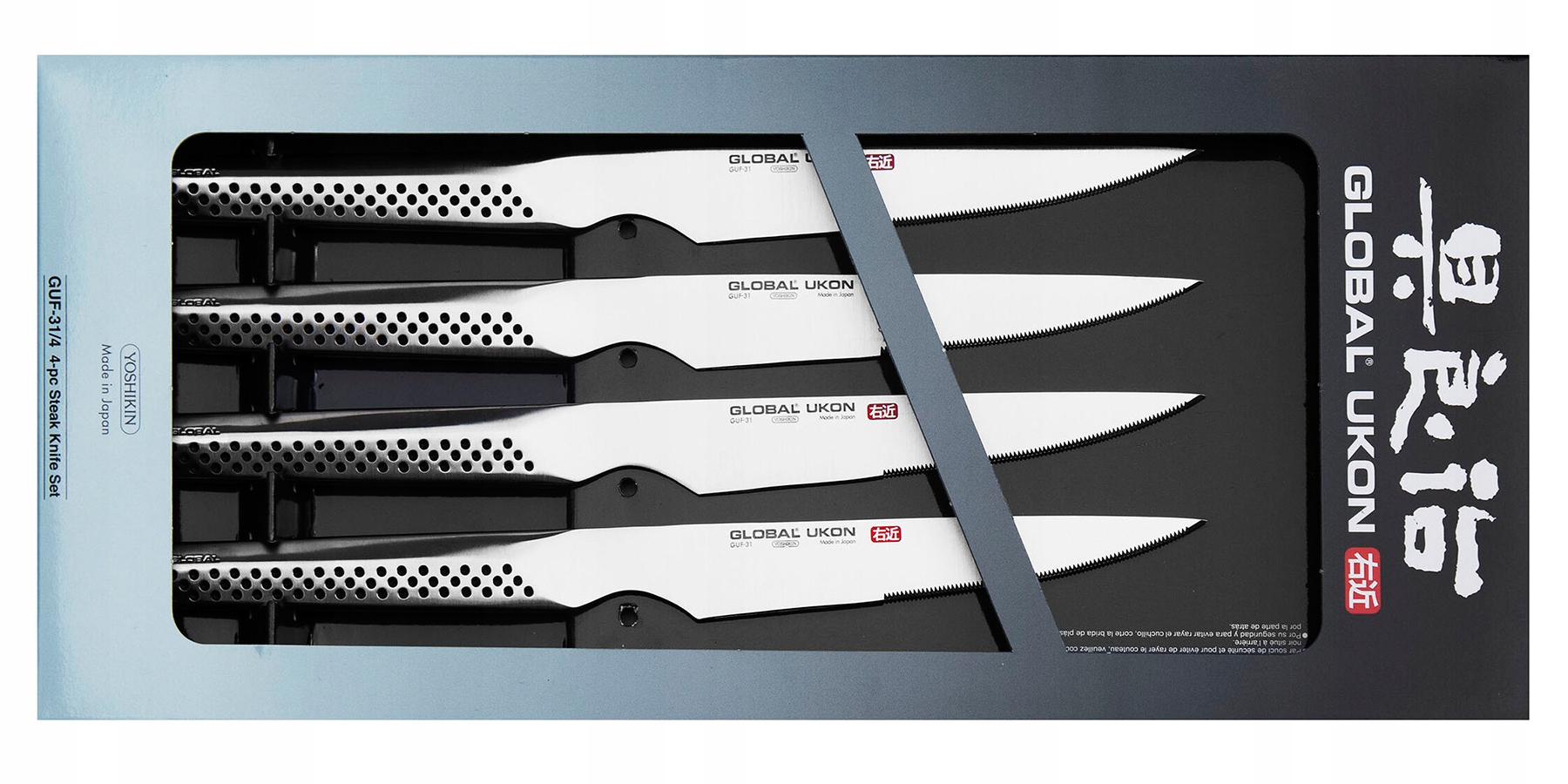 Sada 4 nožov na steaky Global Ukon GUF-31/4