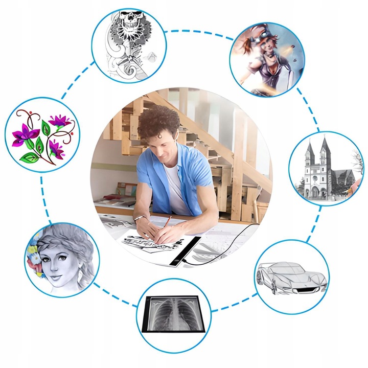 TABLET GRAFICZNY DLA DZIECI DESKA KREŚLARSKA DO RYSOWANIA PREZENT + GRATISY Waga produktu z opakowaniem jednostkowym 0.4 kg